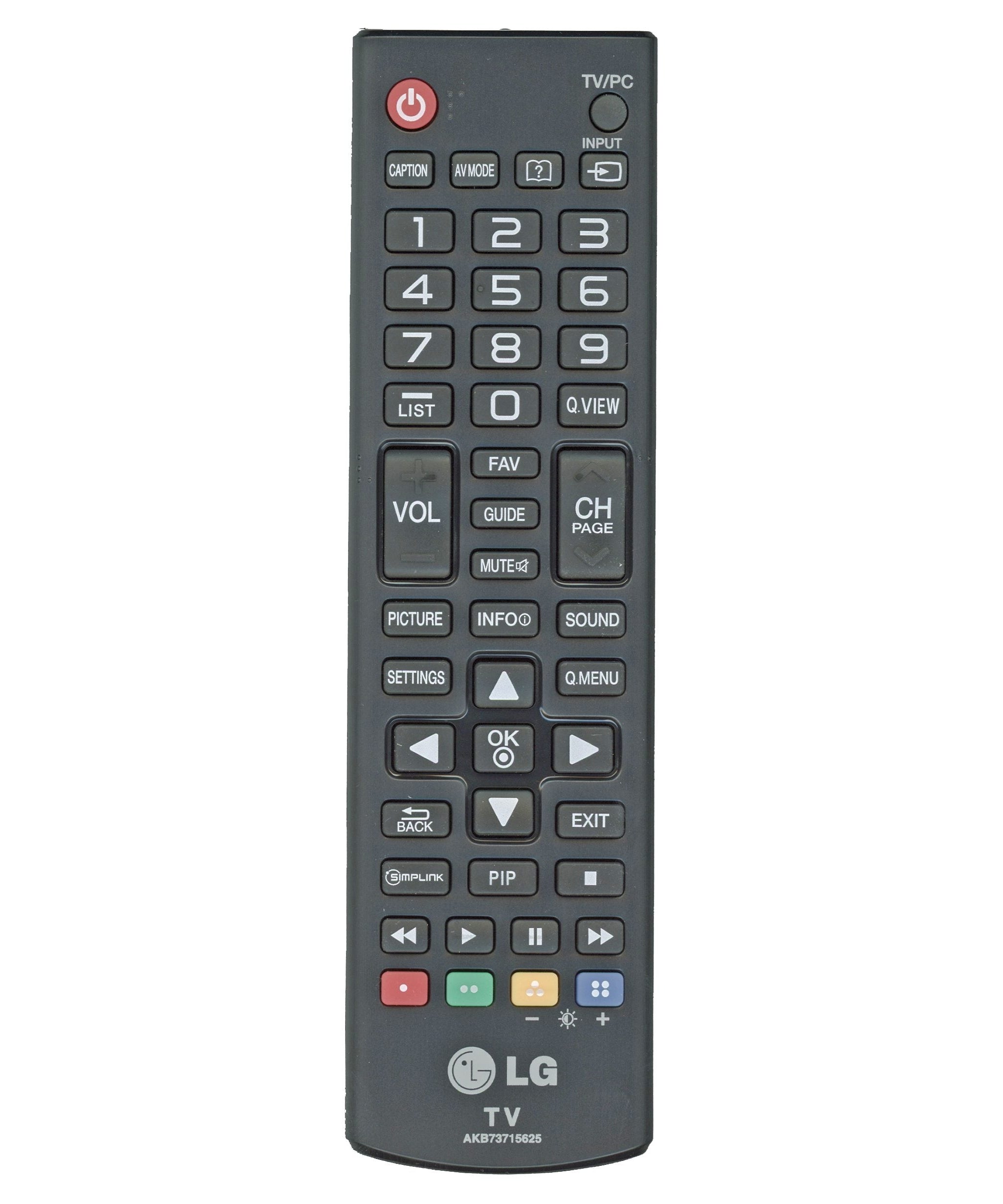 LG AKB73715625 TV Remote Control