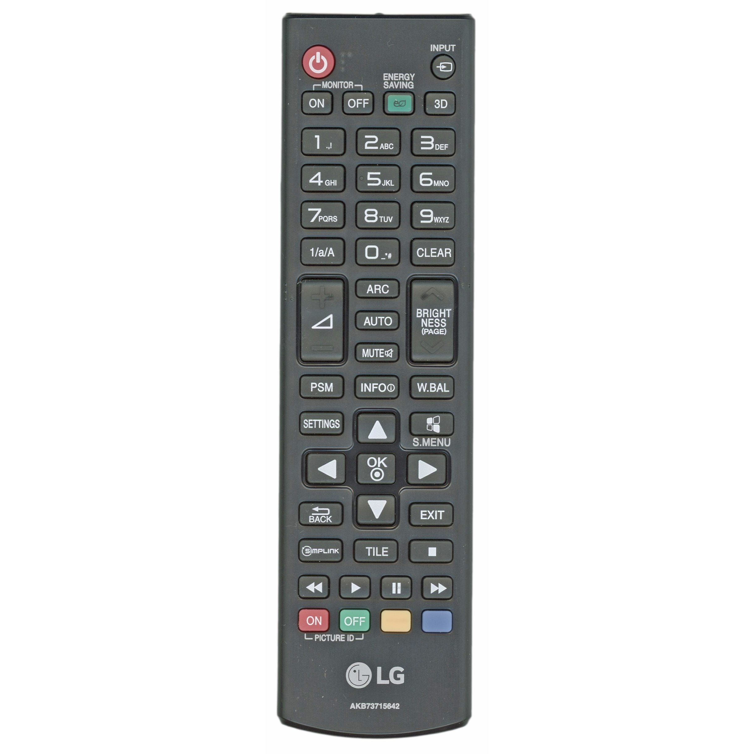 LG AKB73715642 Commercial Monitor Display Remote Control - AKB73715642