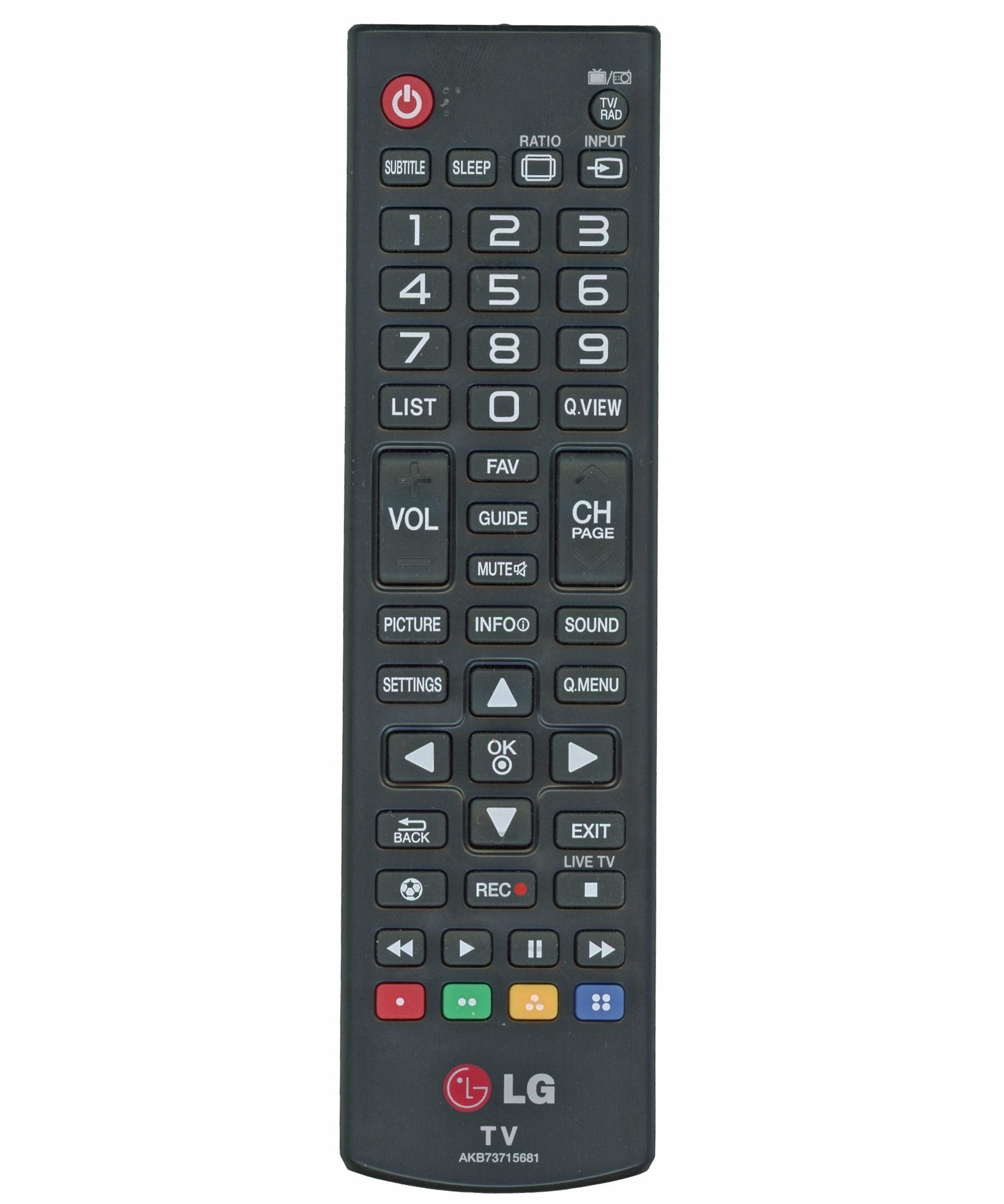 LG AKB73715681 TV Remote Control