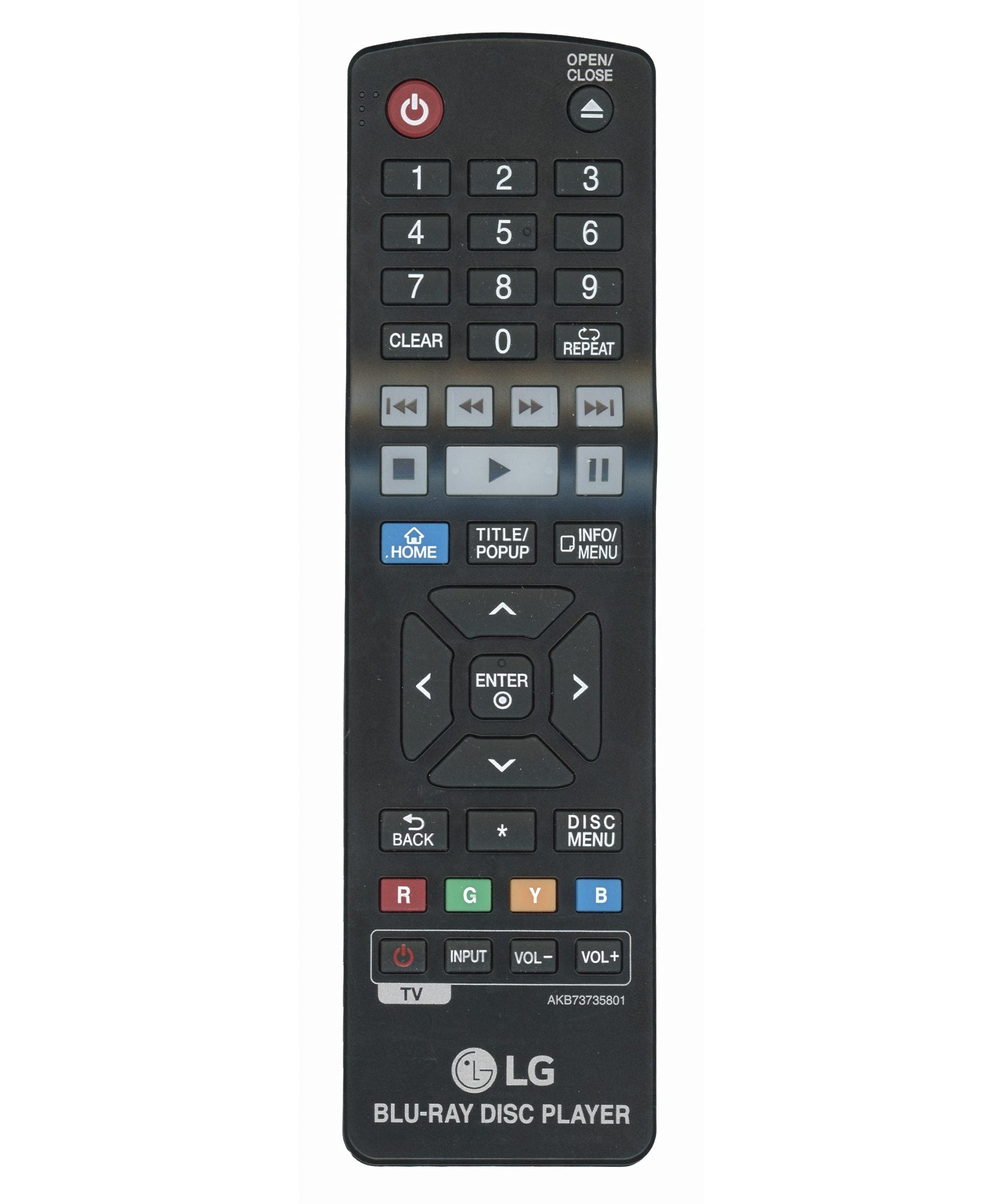 LG AKB73735801 Blu-ray Remote Control - COV34685601