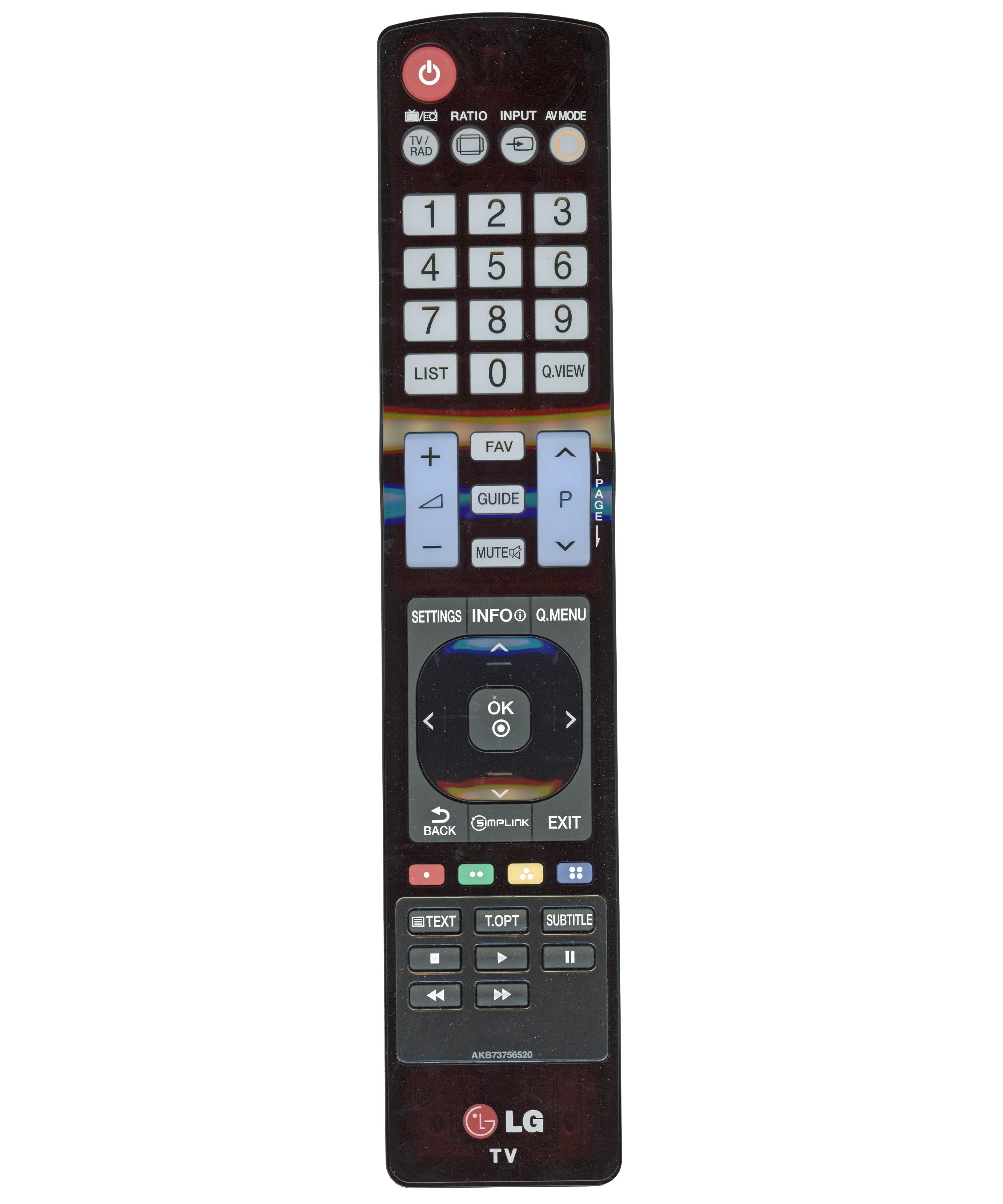 LG AKB73756520 TV Remote Control