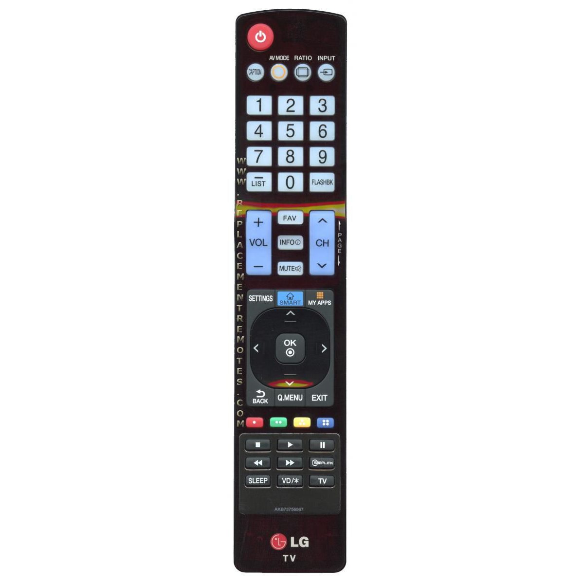LG AKB73756567 TV Remote Control