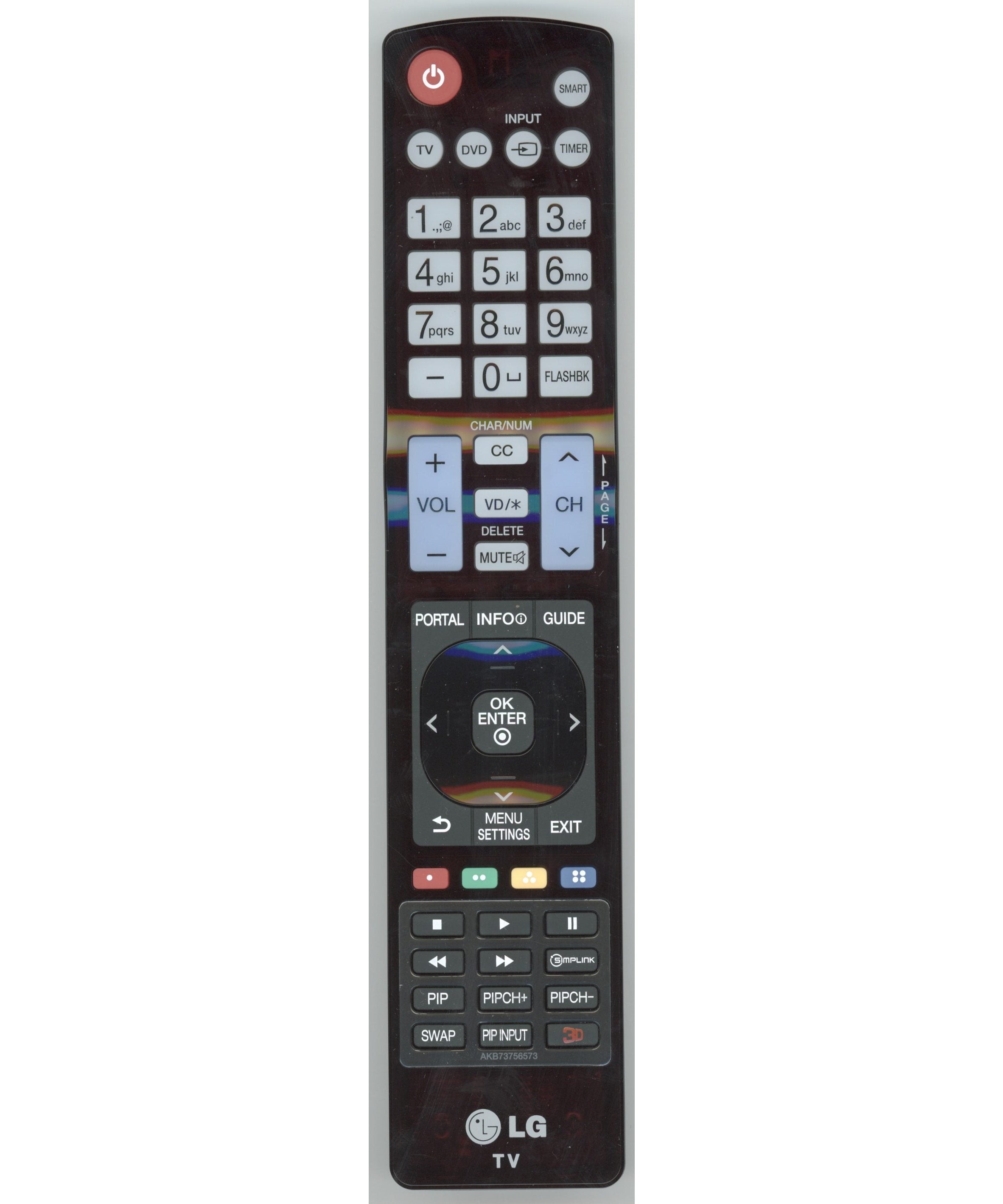 LG AKB73756573 TV Remote Control