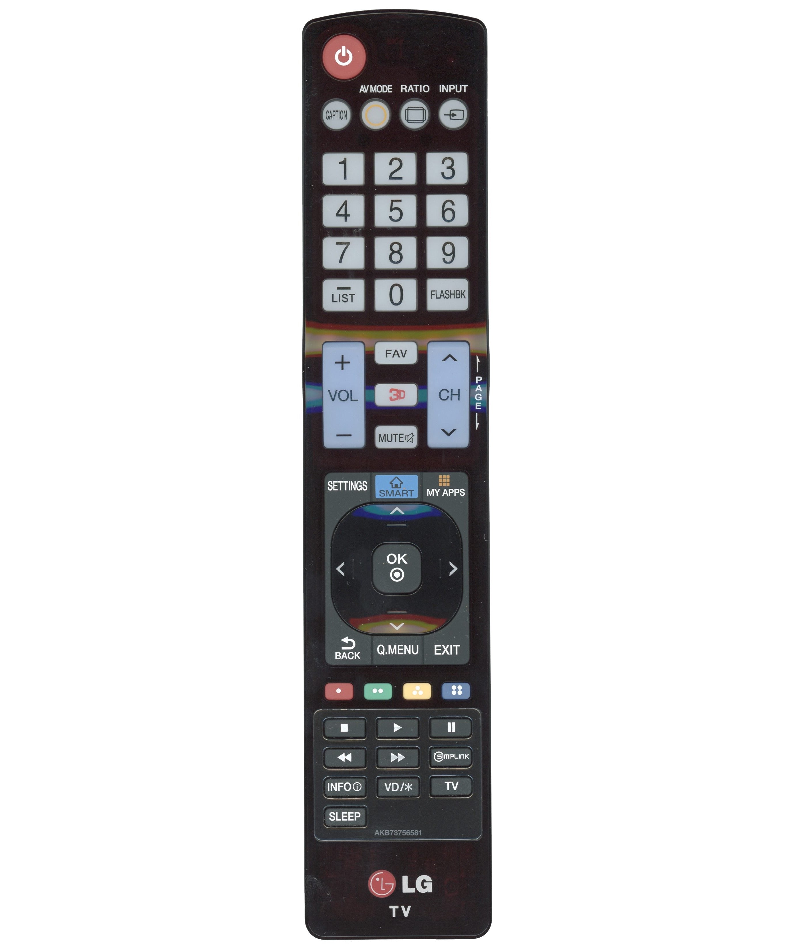 LG AKB73756581 TV Remote Control
