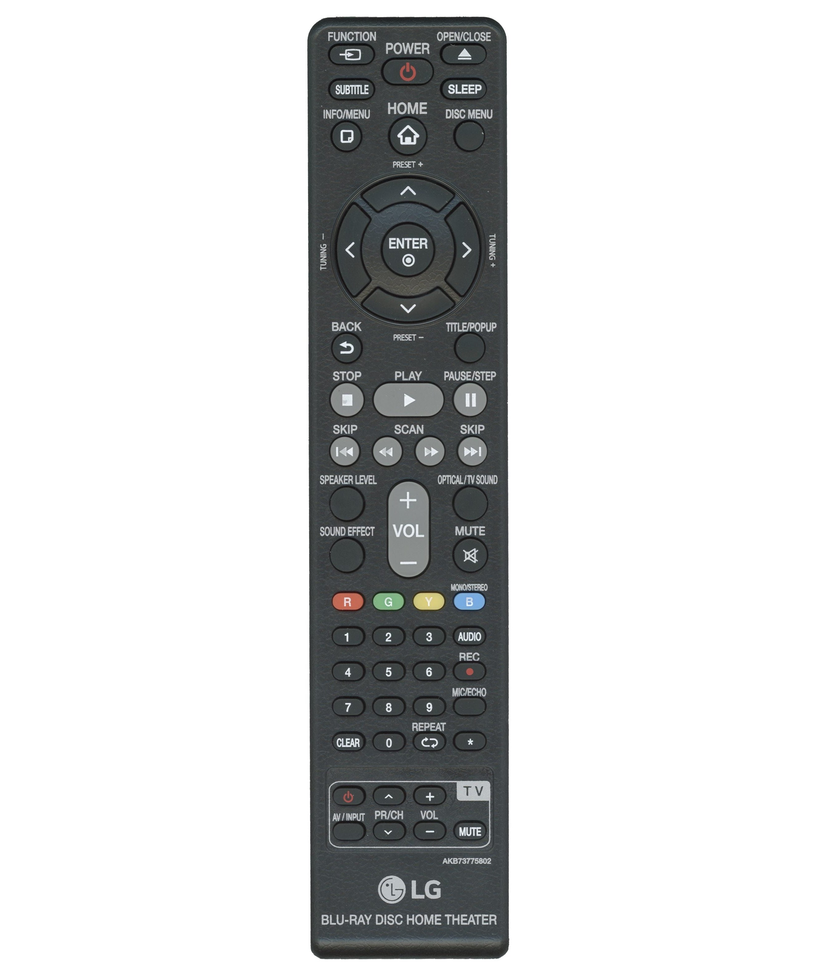 LG AKB73775802 Blu-Ray Disc Home Theater Remote Control - AKB73775802
