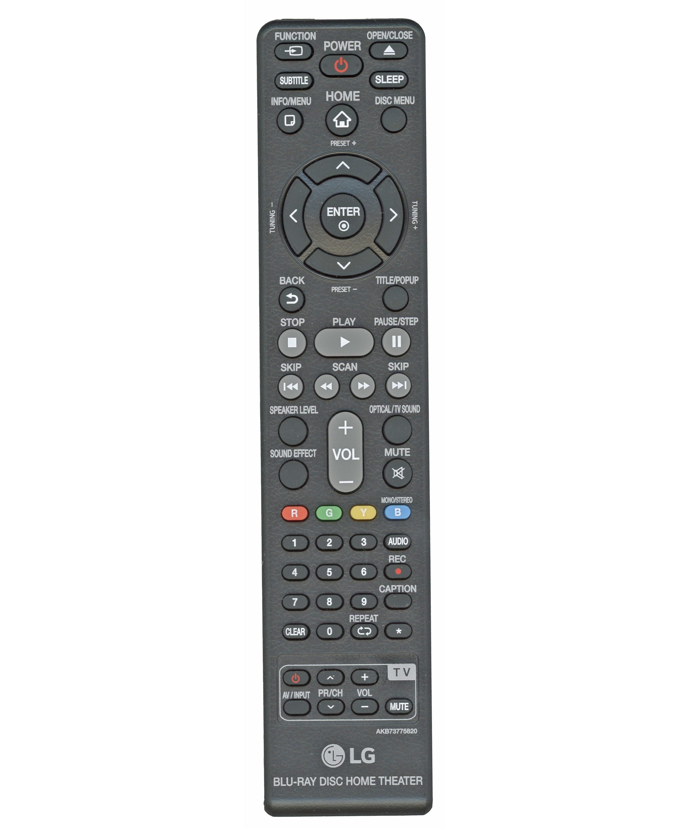 LG AKB73775820 Blu-Ray Disc Home Theater System Remote Control - AKB73775820