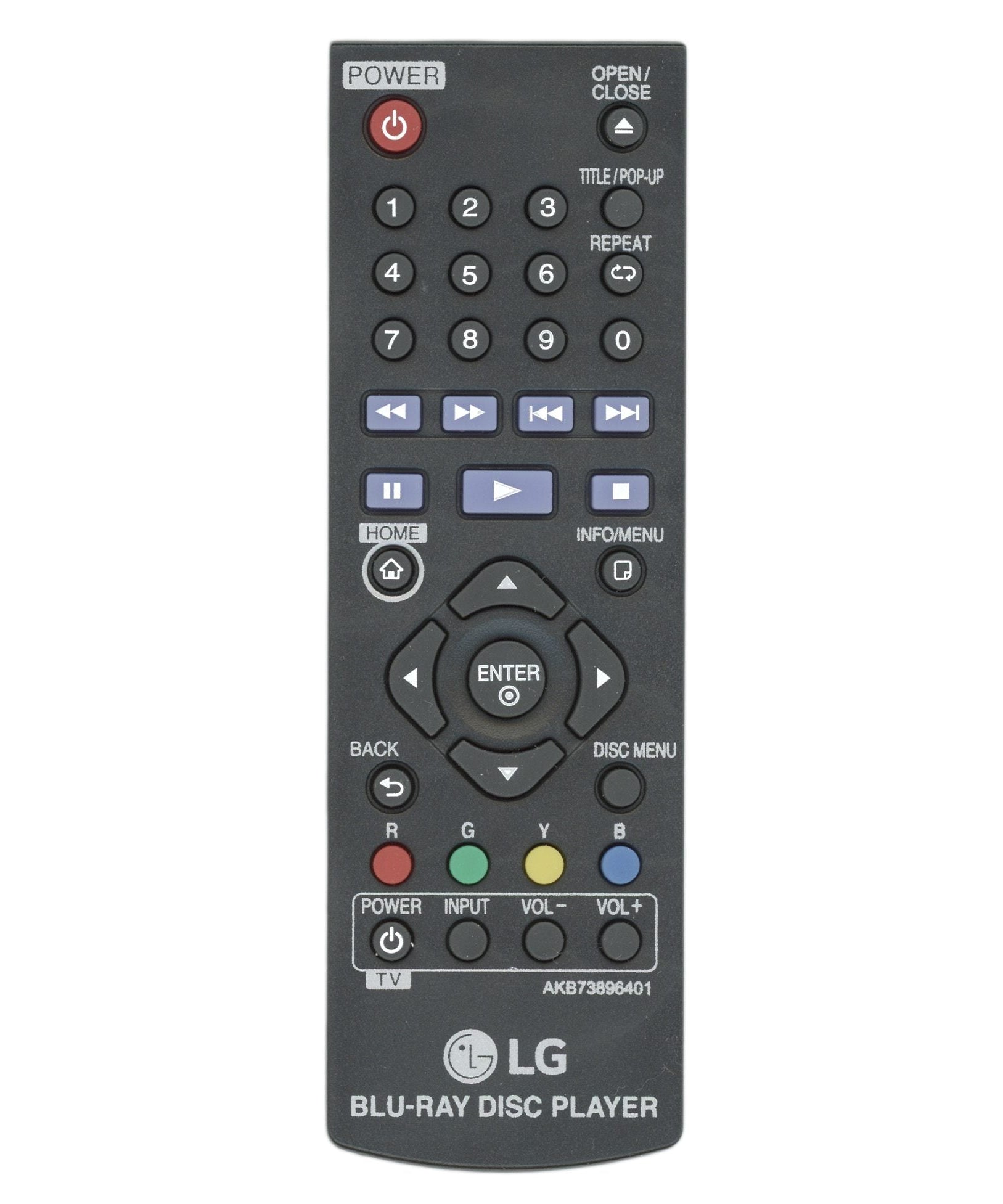 LG AKB73896401 Blu-ray Remote Control - COV34685701