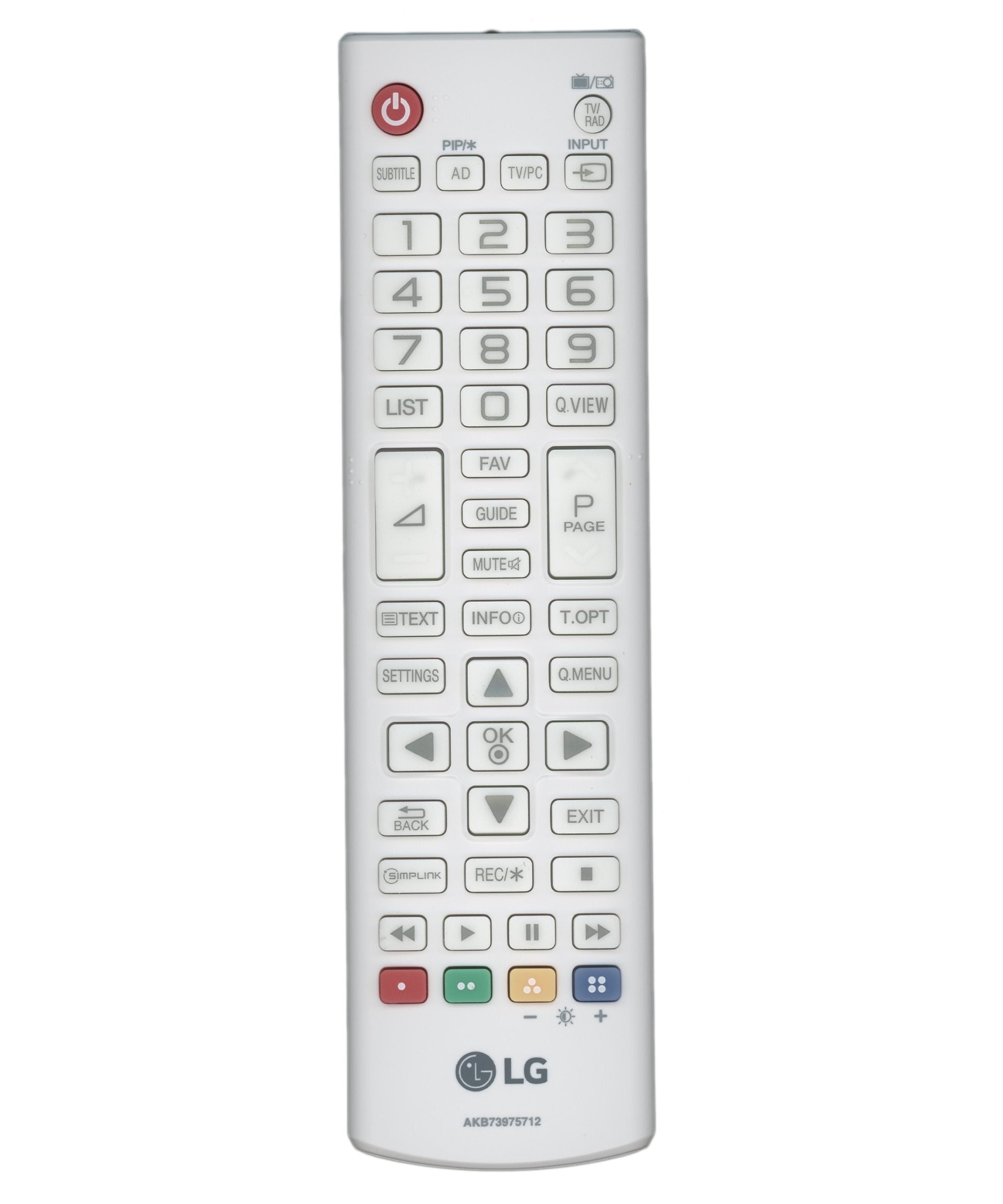 LG AKB73975712 TV Remote Control