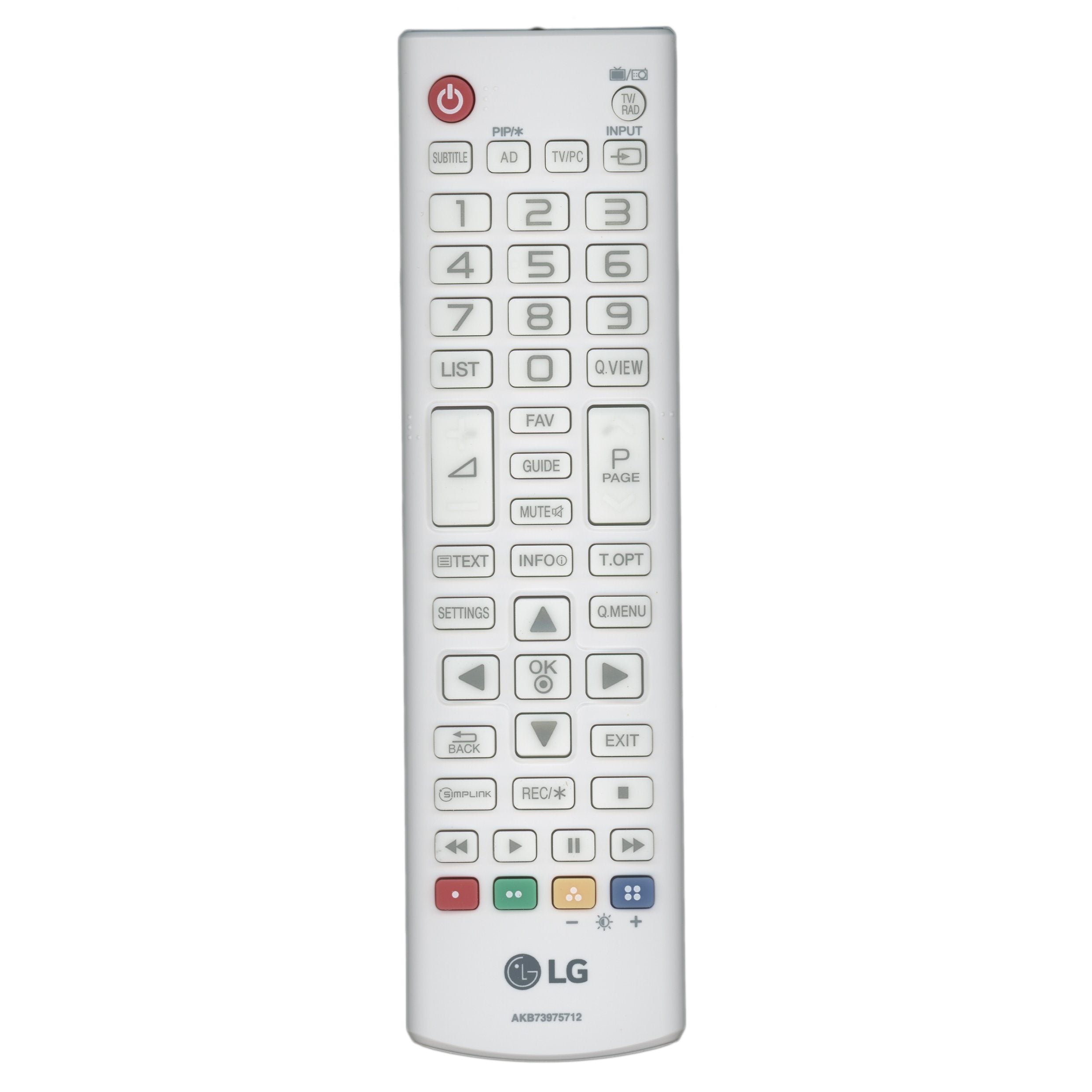 LG AKB73975712 TV Remote Control