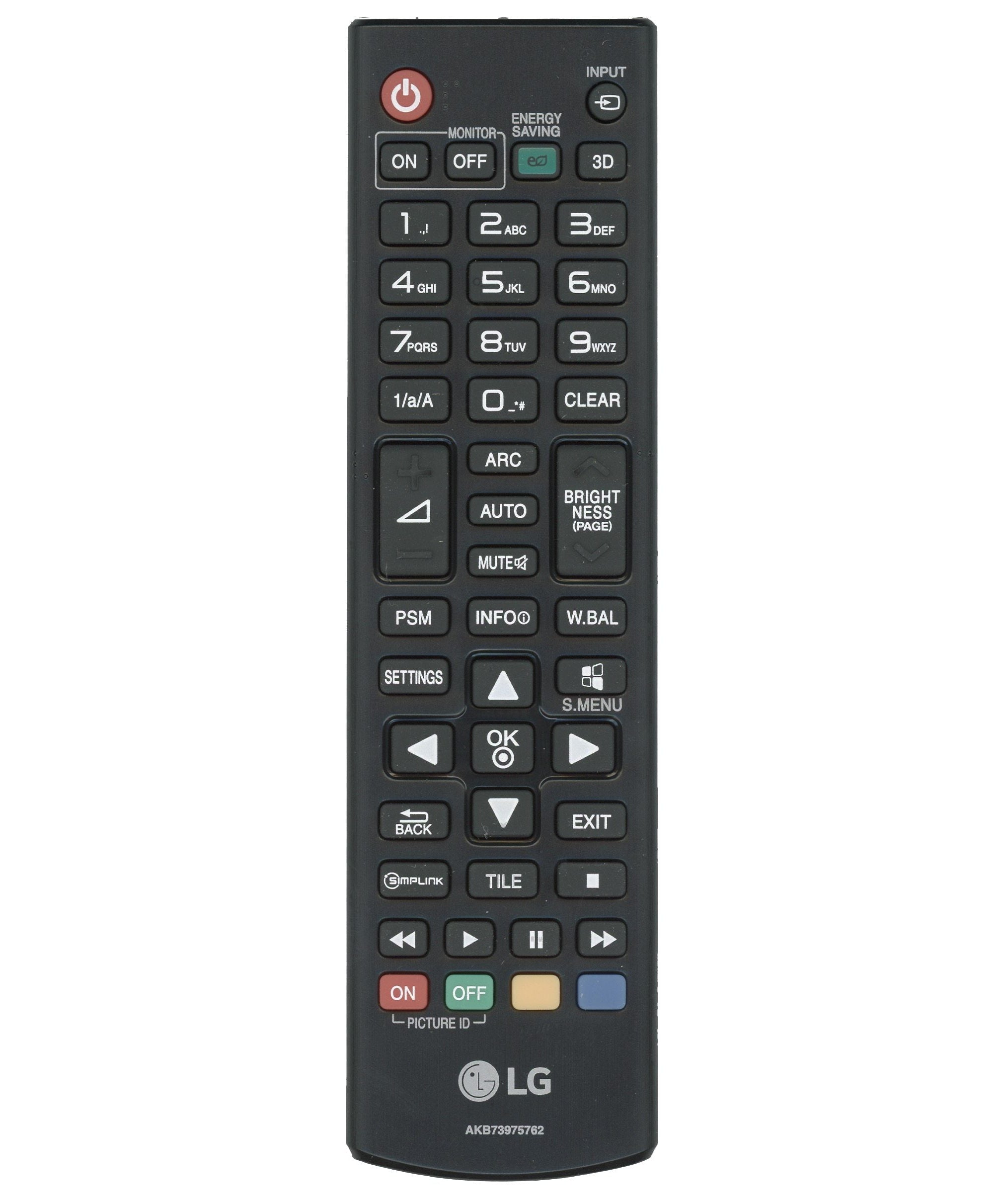 LG AKB73975762 TV Remote Control