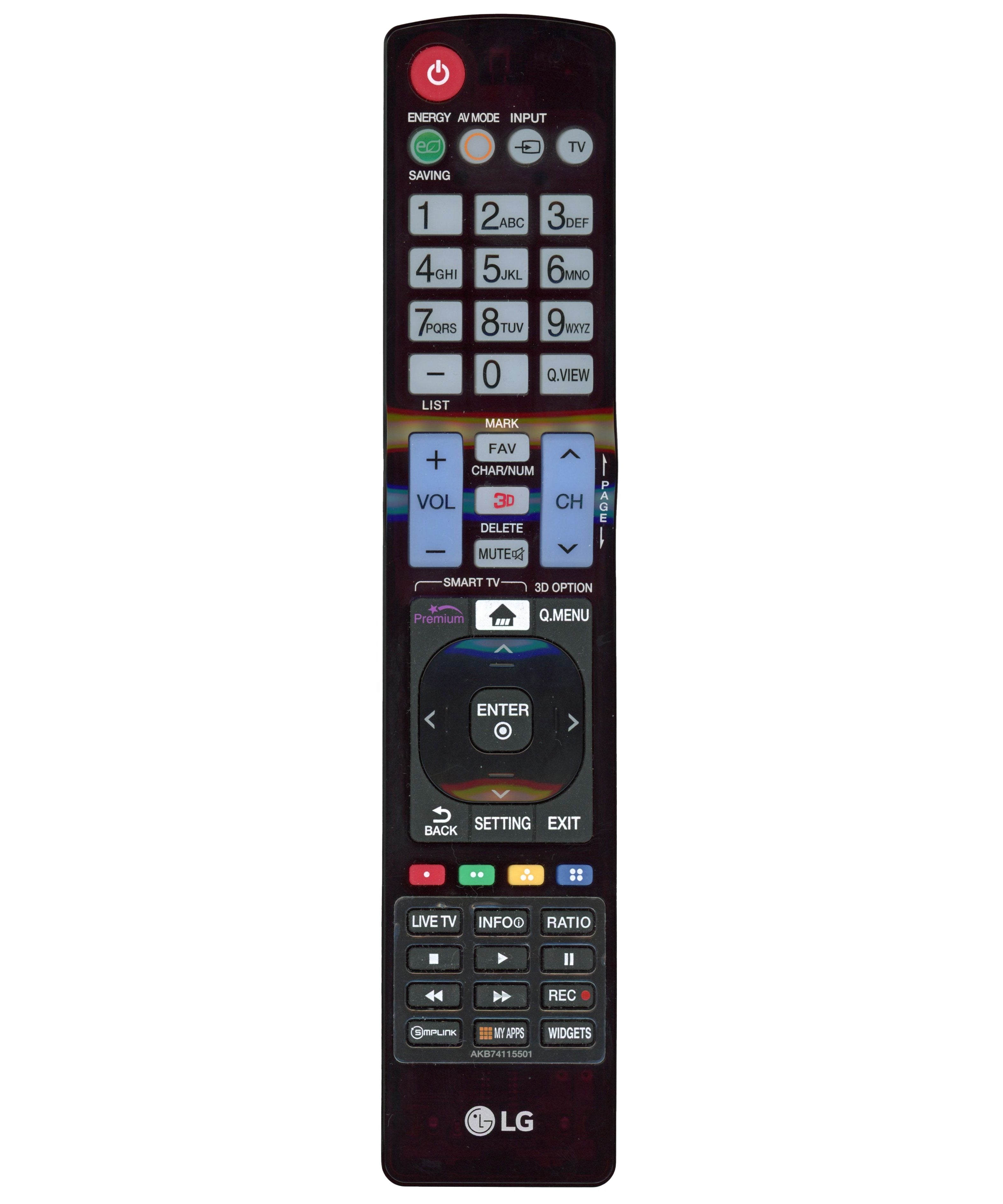 LG AKB74115501 TV Master Remote Control
