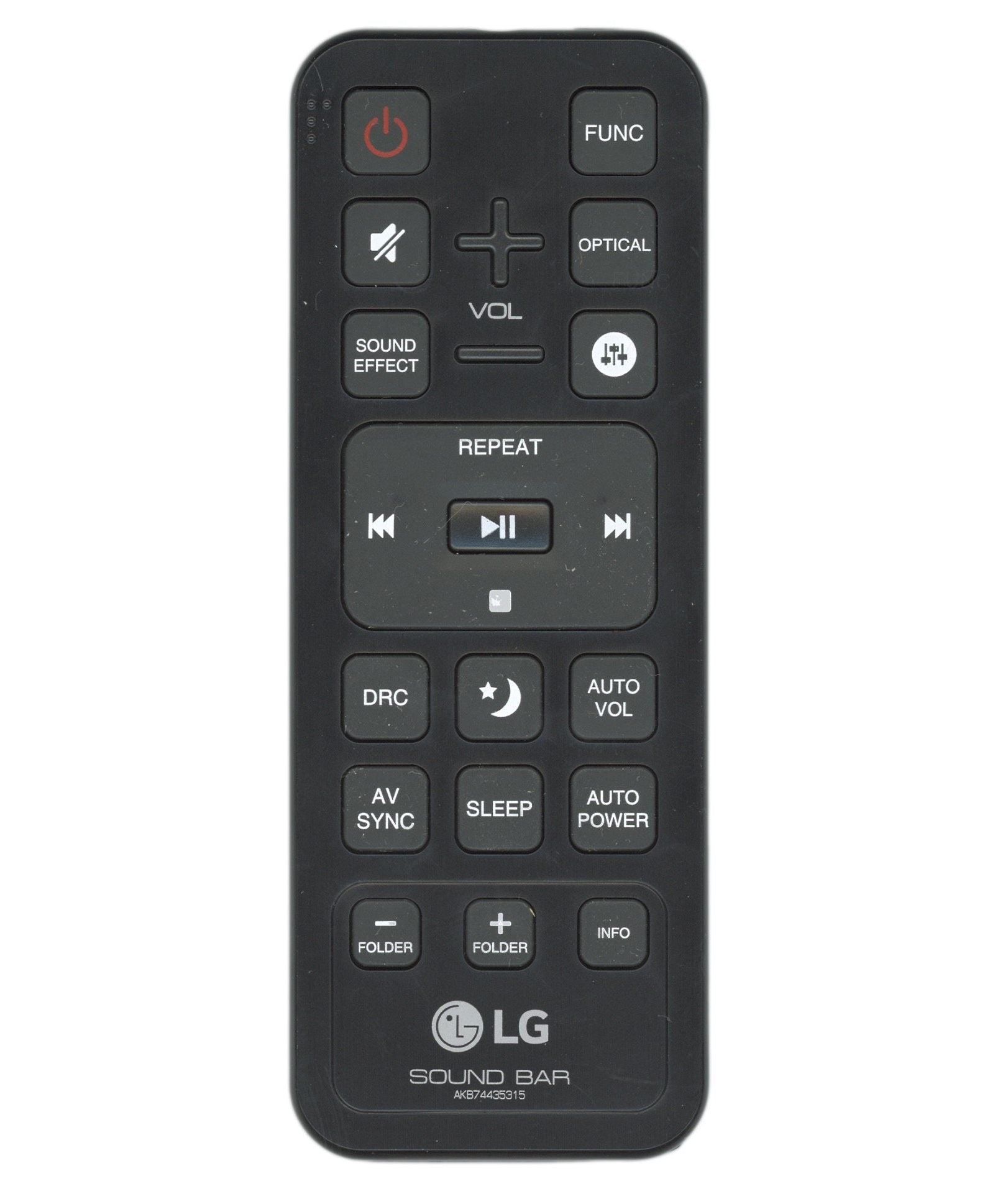 LG AKB74435315 Sound Bar Remote Control