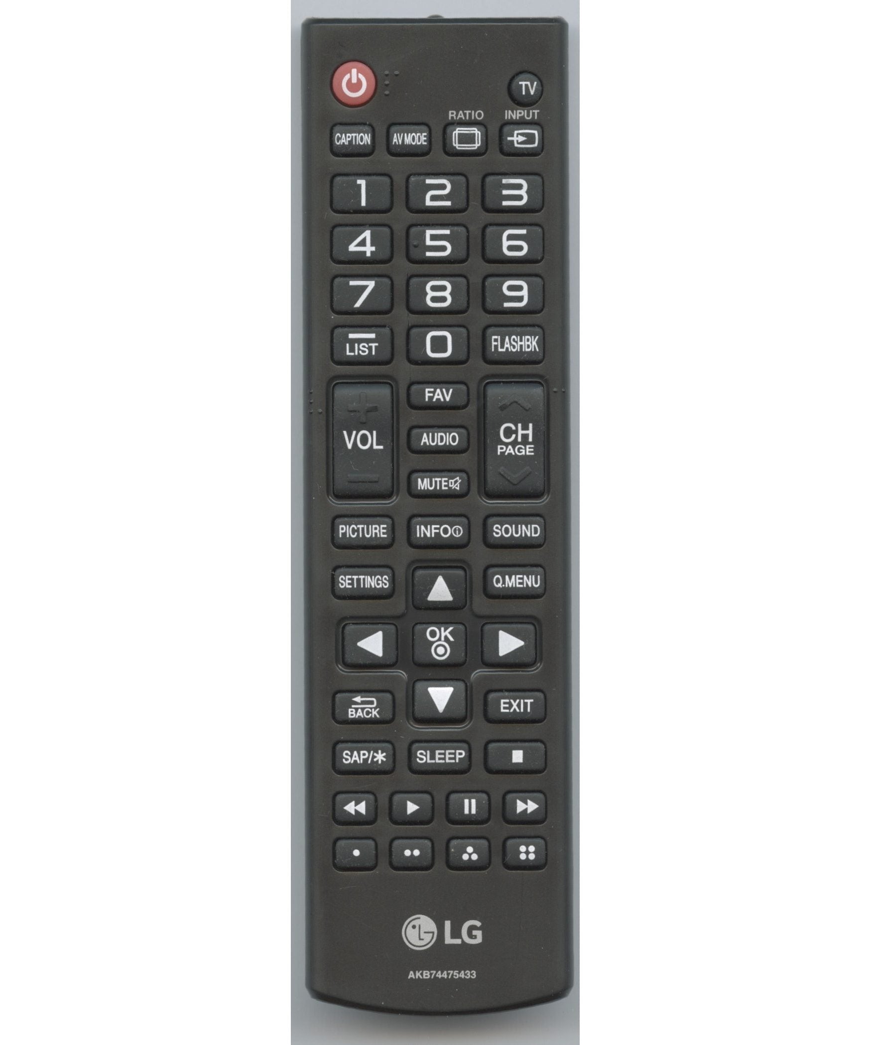 LG AKB74475433 TV Remote Control