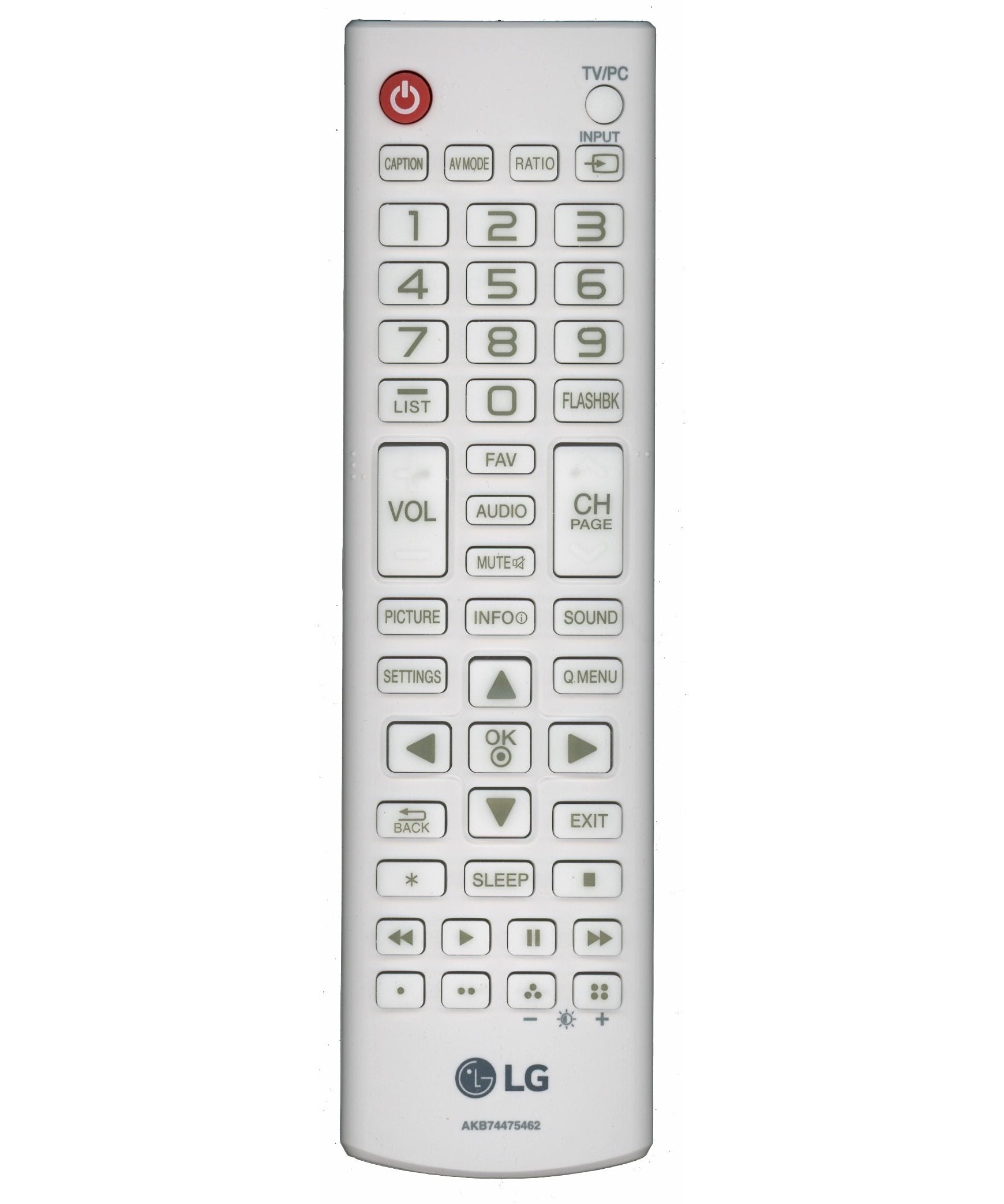 LG AKB74475462 TV Remote Control