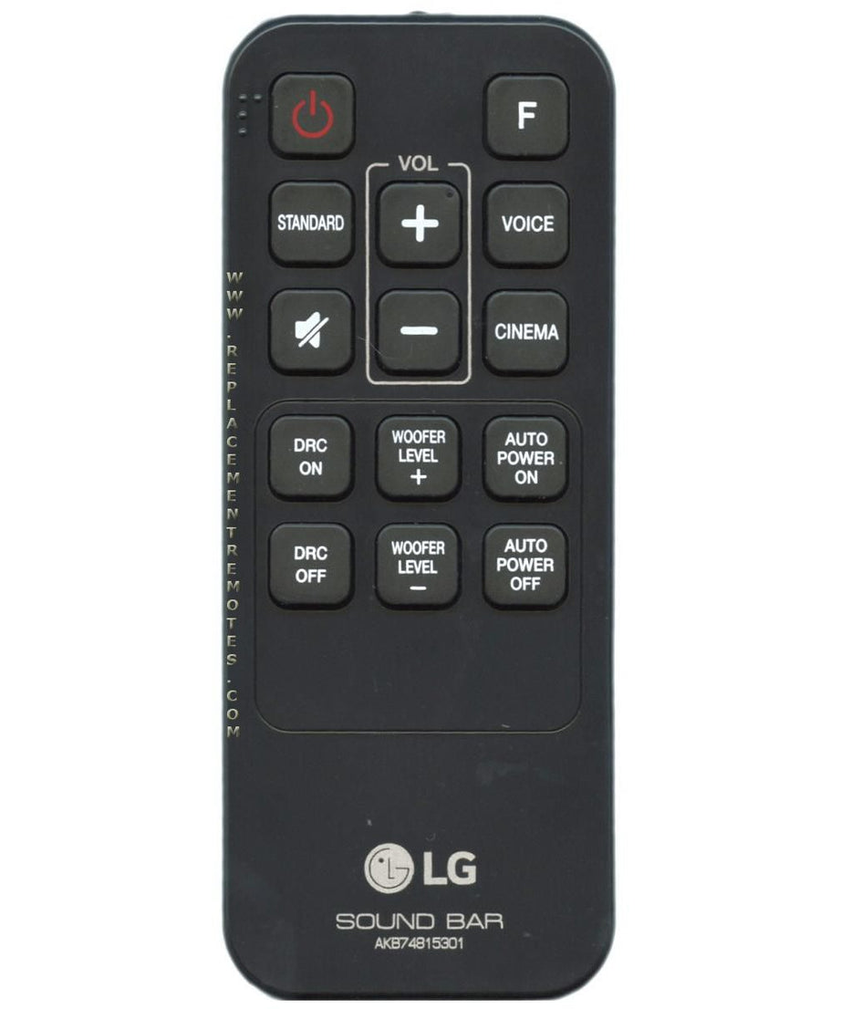 LG AKB74815301 Sound Bar Remote Control for LAS160B, LAS260B, LAS454B and more