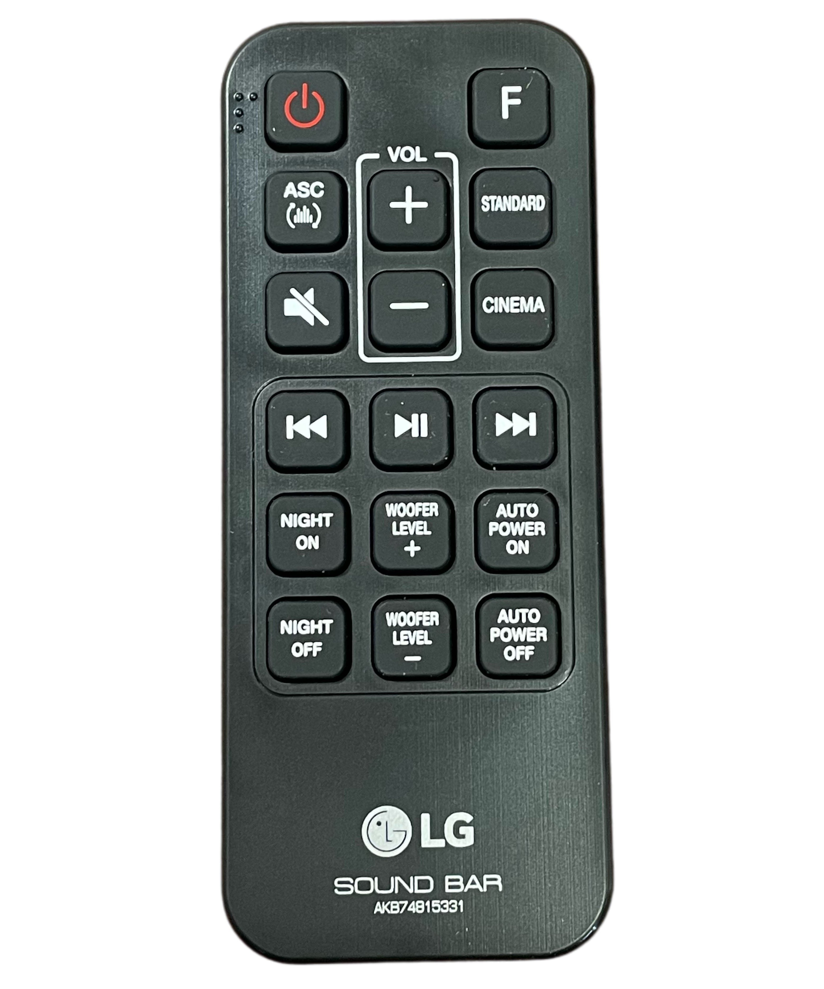 LG AKB74815331 Sound Bar Remote Control