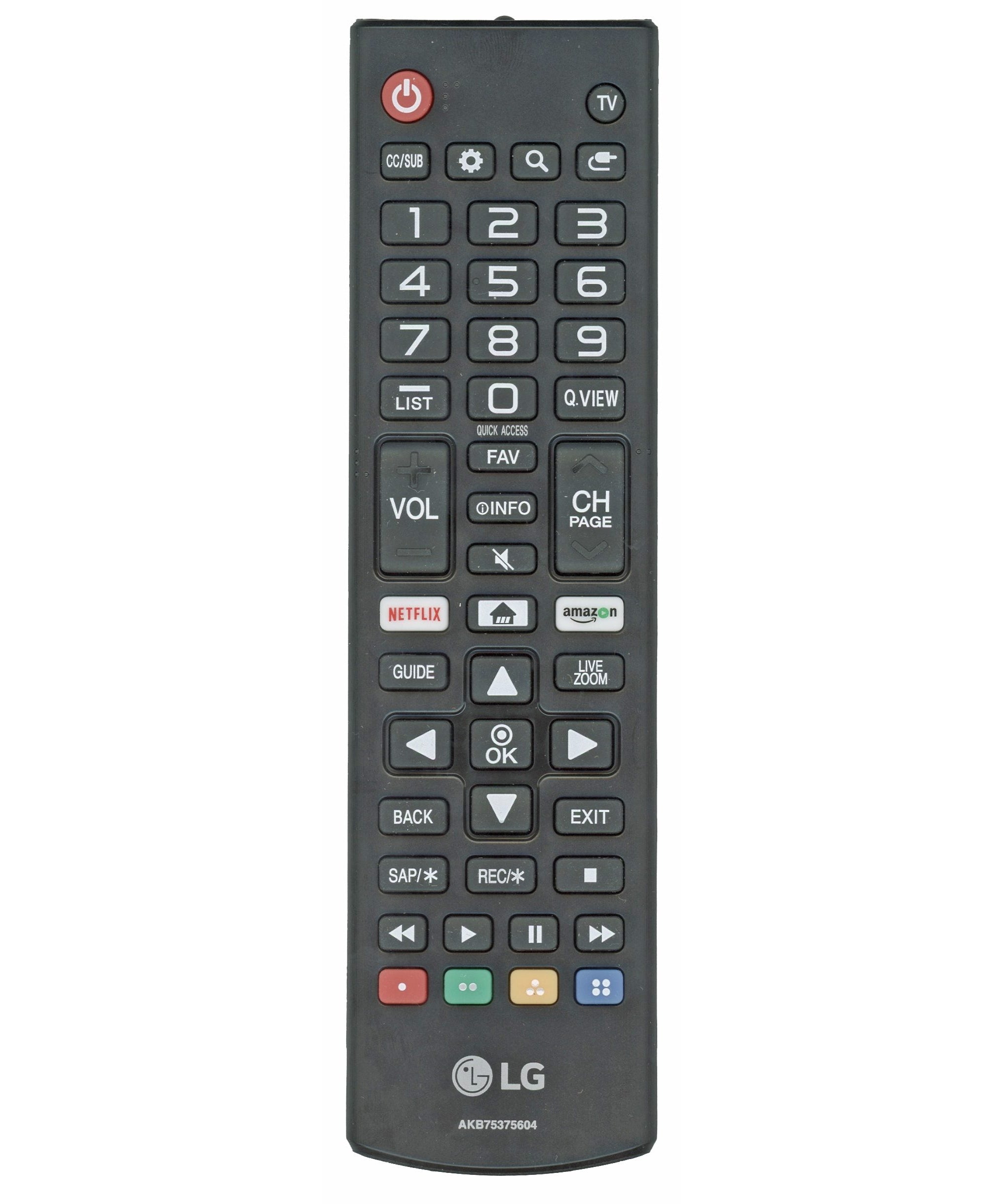 LG AKB75375604 TV Remote Control | IR | Netflix | Prime Video - AGF76631070