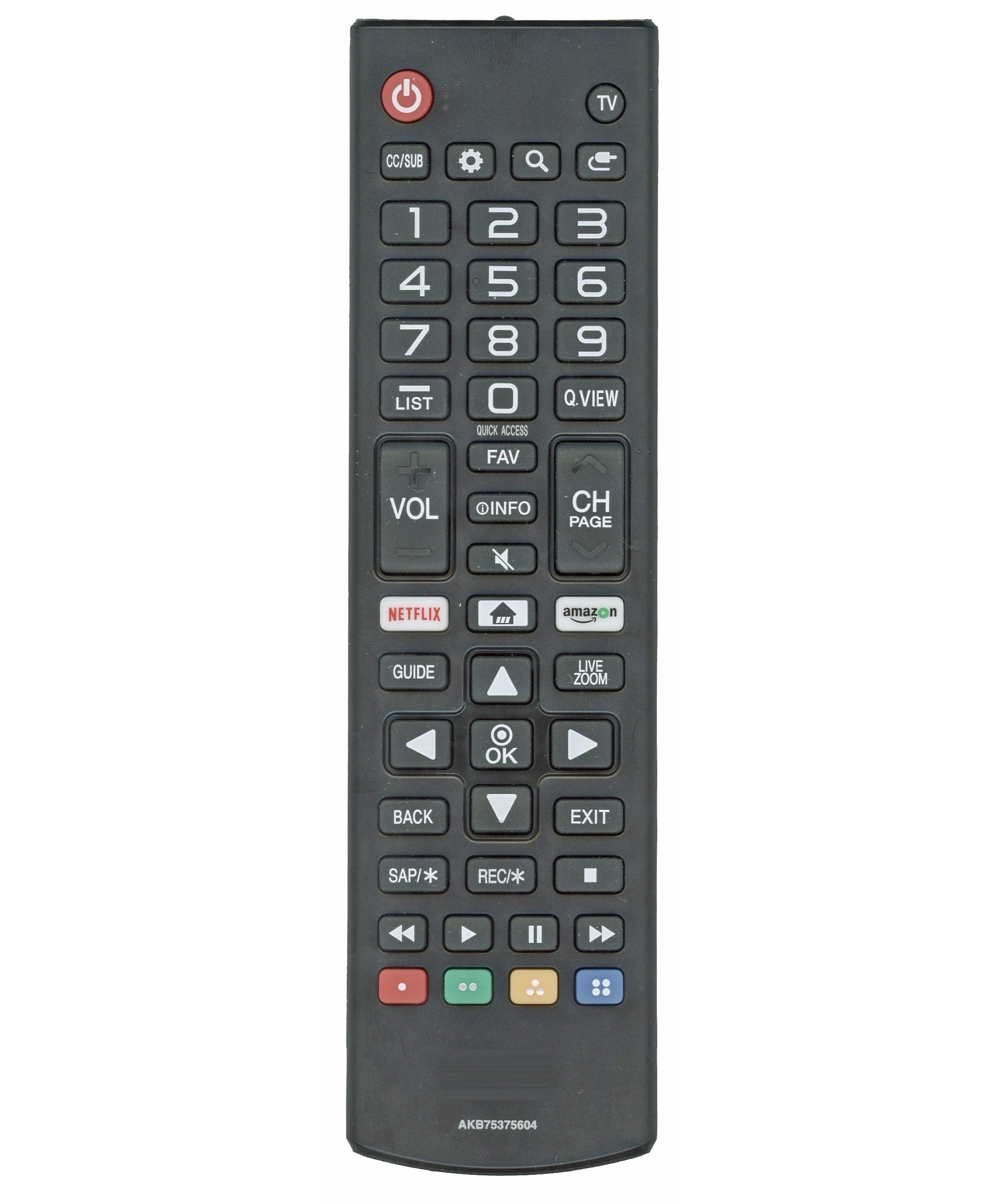 LG AKB75375604 TV Remote Control | IR | Netflix | Prime Video - AGF76631070
