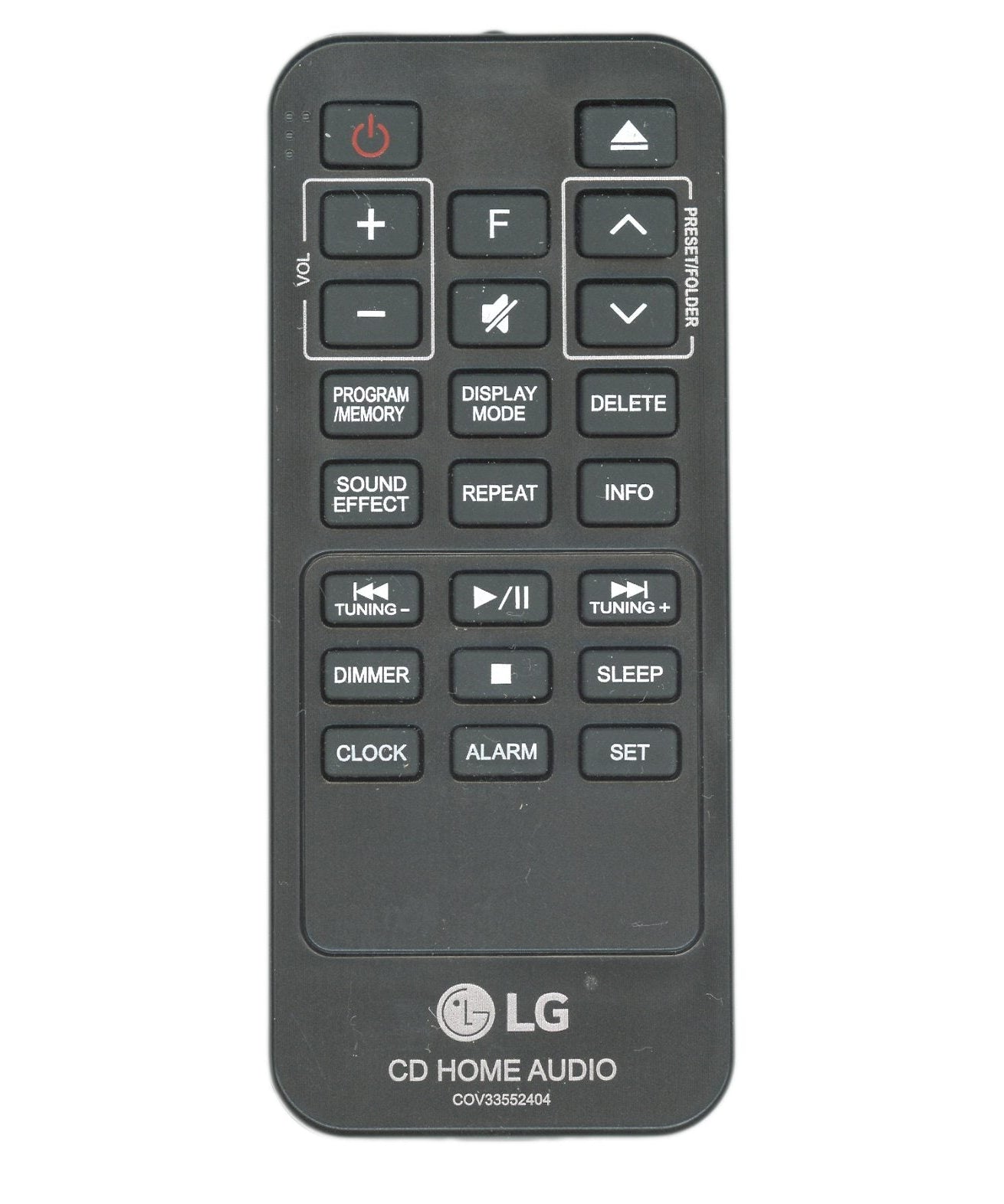 LG COV33552404 CD Home Audio Remote Control