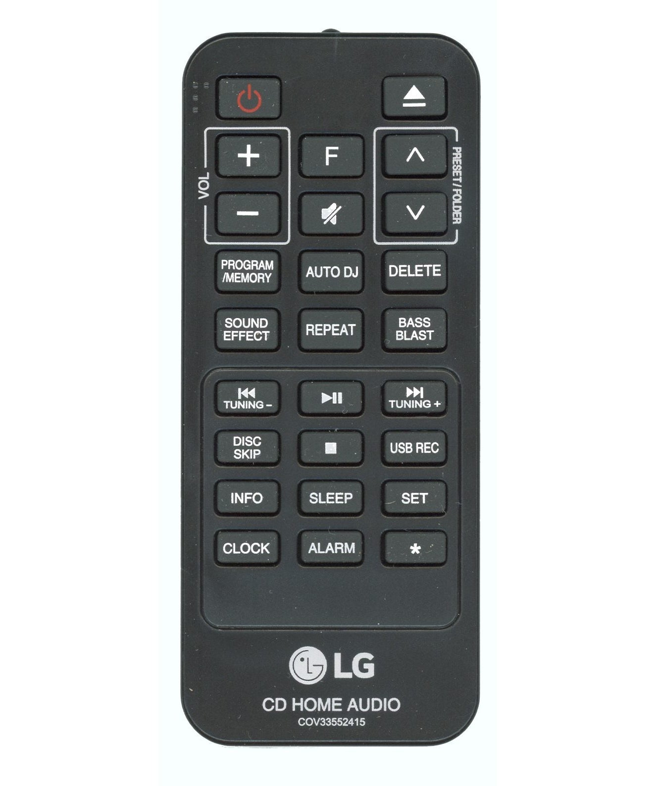 LG COV33552415 Audio Remote Control