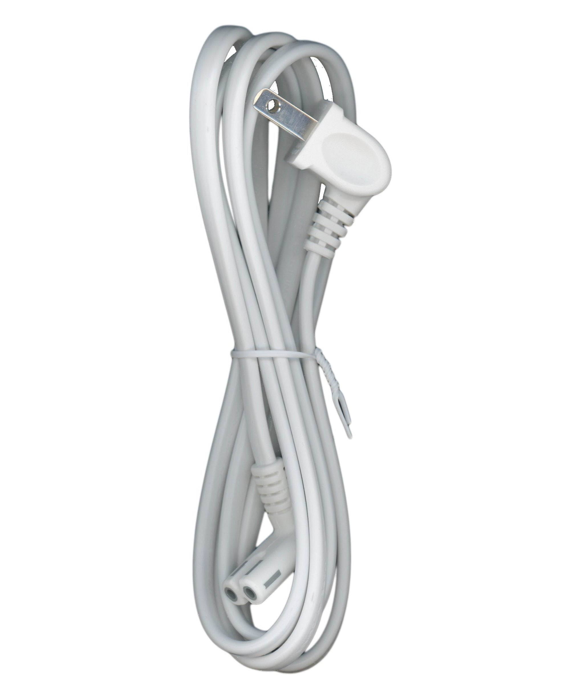 Substitute for LG EAD64108402 White AC Power Cable | Right-Angle C7 Figure-8 - Right-Angle 2-Prong Male | Non-Polarized - EAD64108402