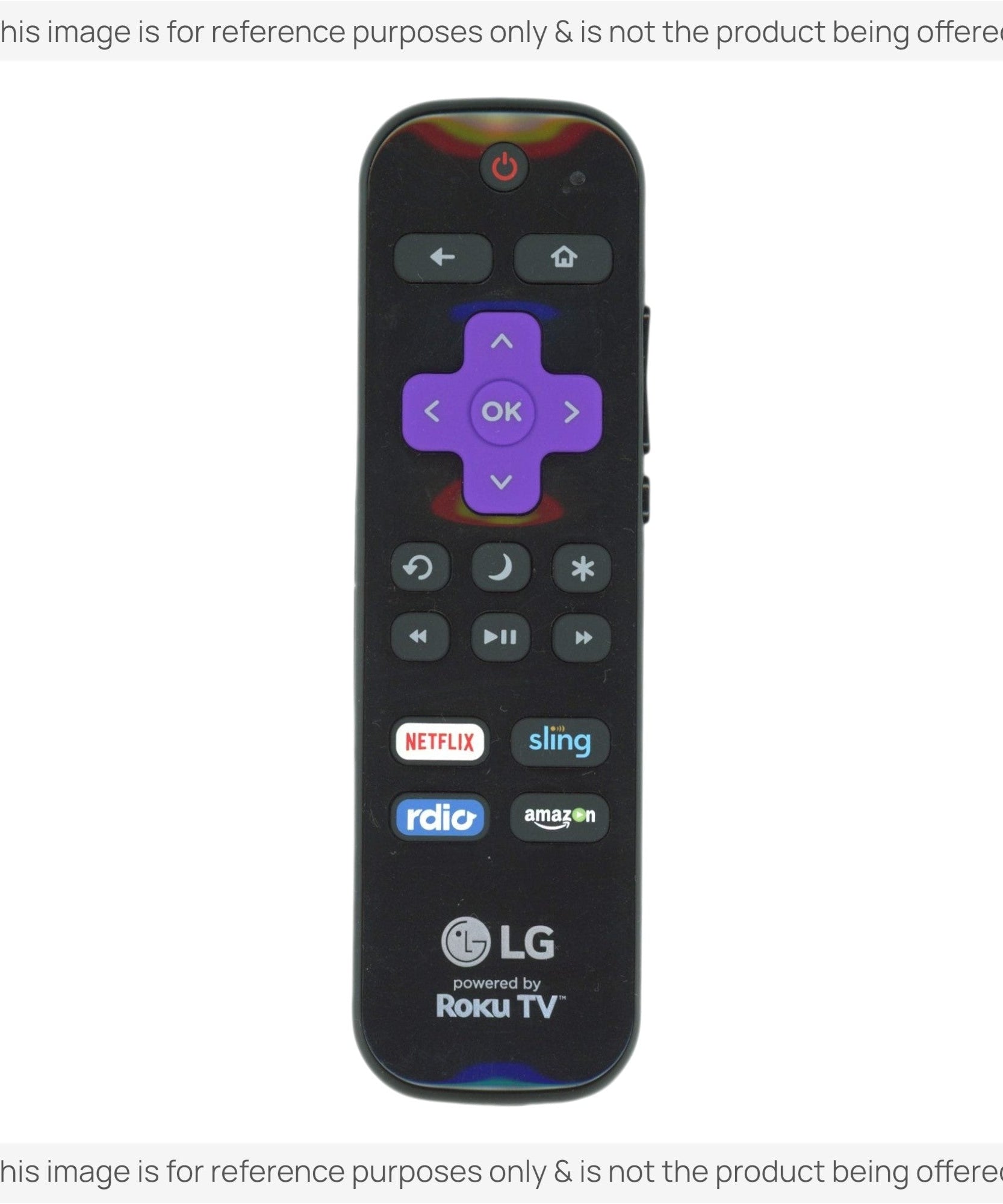 Substitute for LG LF-RCRUS-16 ROKU TV Remote Control 398GR10BELG00U [RRLF16]