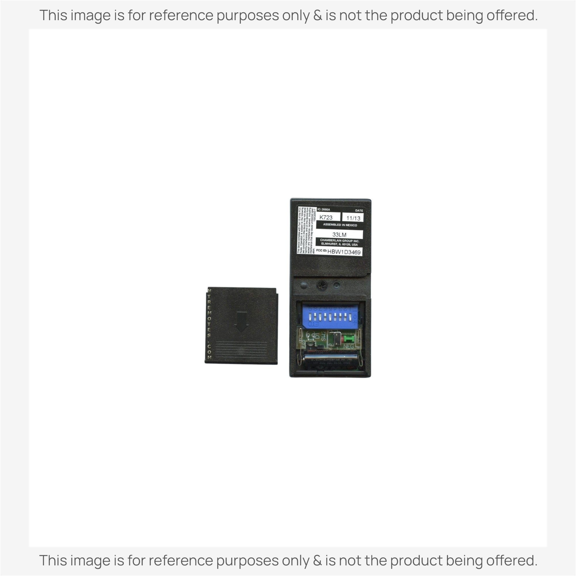 Substitute for LiftMaster 33LM / 33LMC / 63LM / 63LMC 3-Button Visor 390mhz Garage Door Opener Remote Control [375UT-3button]