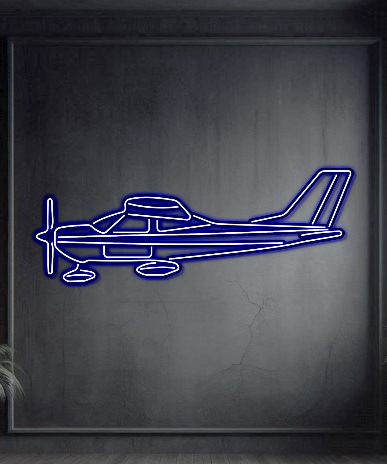 177A Neon-Flugzeug-Wandkunst aus Metall – NCN0001