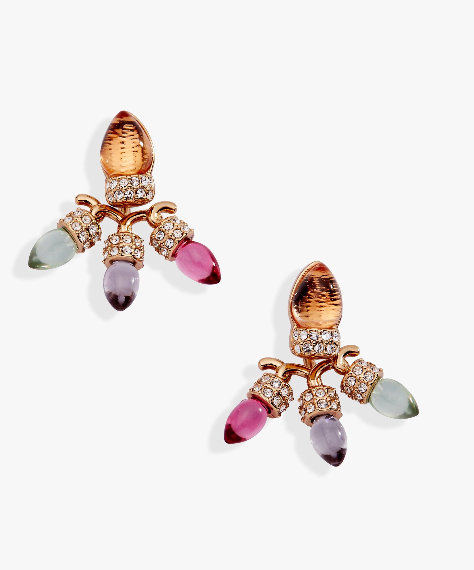 Christmas Muted Light Bulb Jacket Earrings