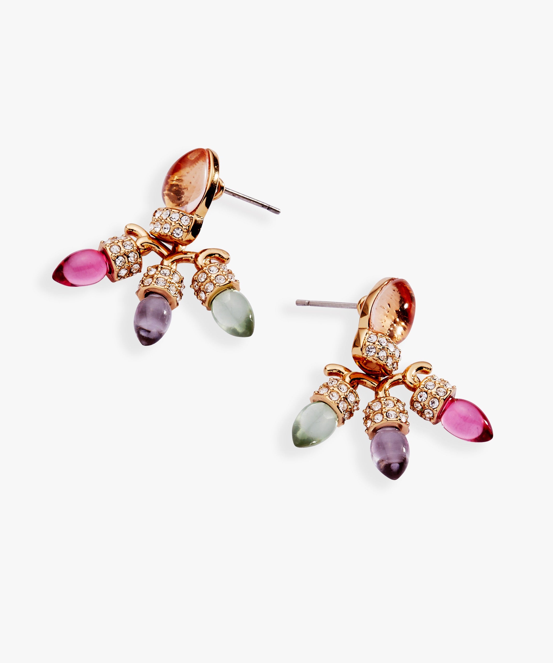 Christmas Muted Light Bulb Jacket Earrings