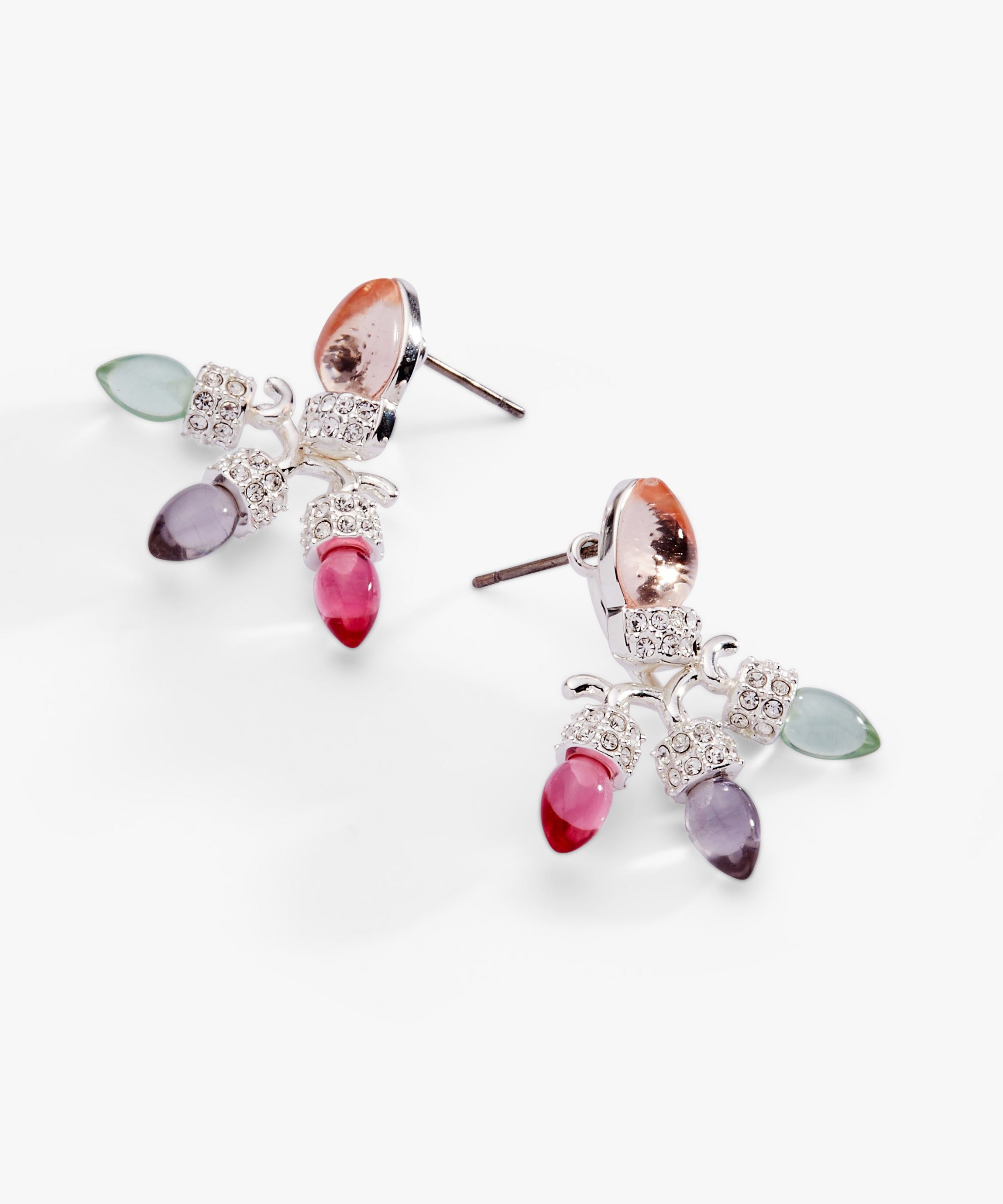 Christmas Muted Light Bulb Jacket Earrings