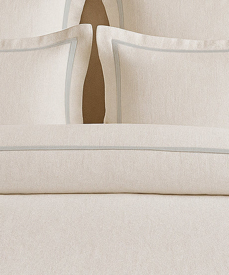 Linen Frame Trim Duvet Cover Set