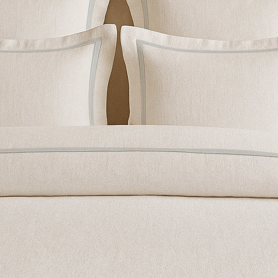Linen Frame Trim Duvet Cover Set