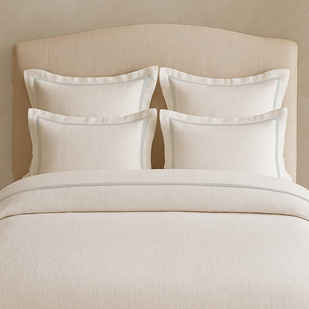 Linen Frame Trim Duvet Cover Set