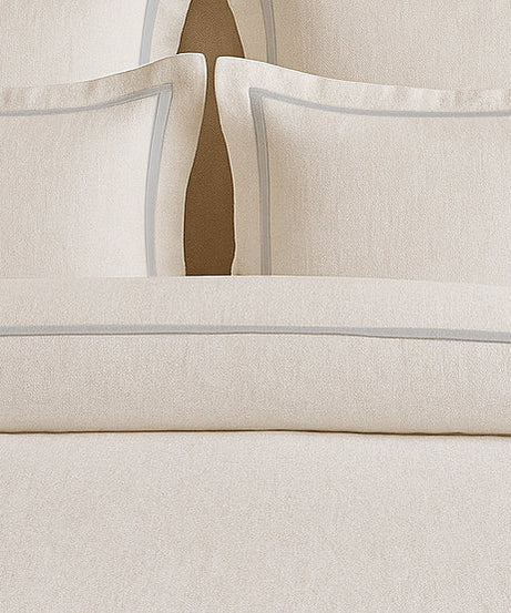 Linen Frame Trim Duvet Cover Set