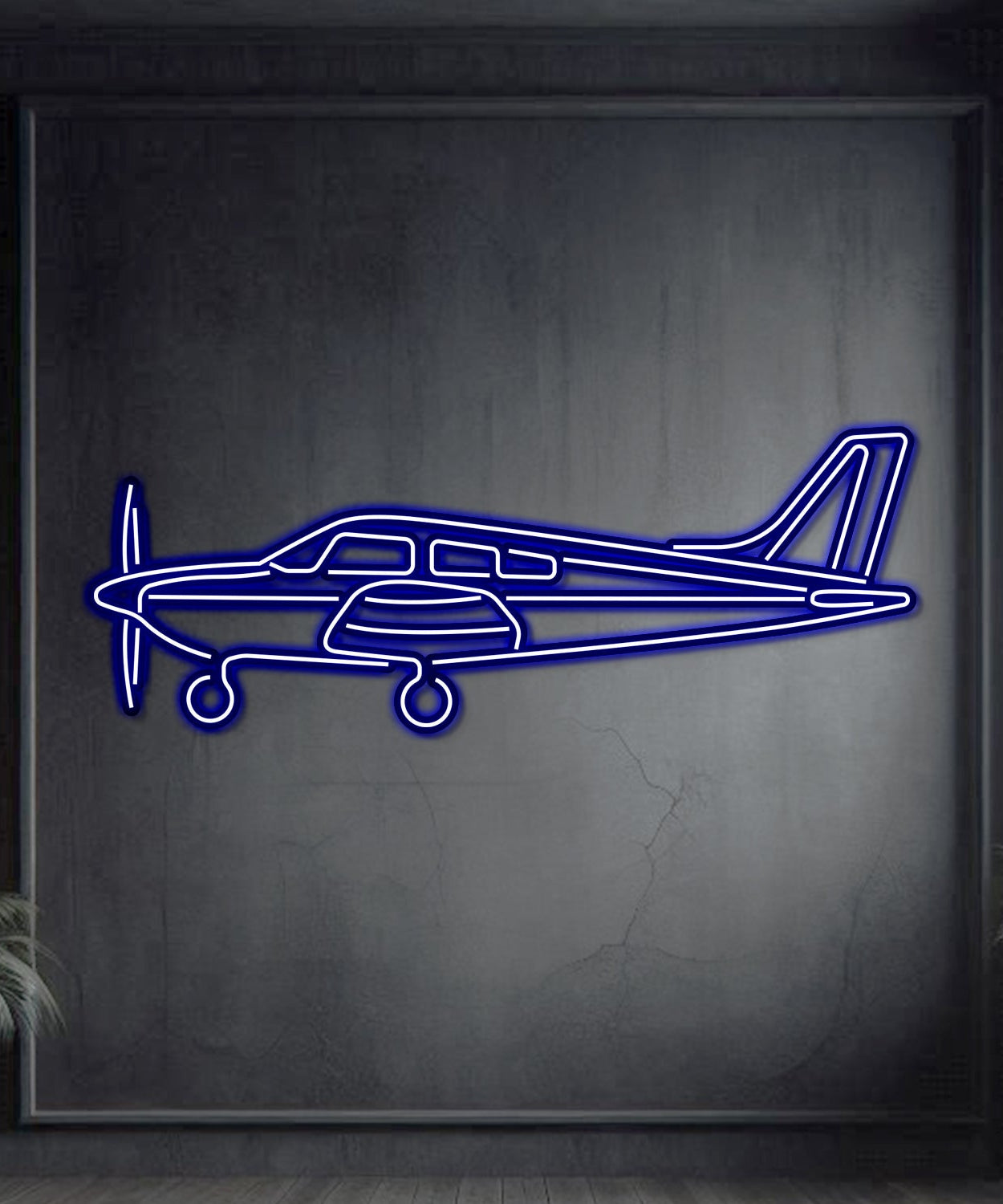 Archer LX Metall-Neon Flugzeug Wandkunst - NCN0013