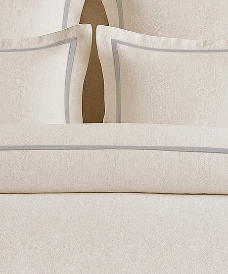 Linen Frame Trim Duvet Cover Set
