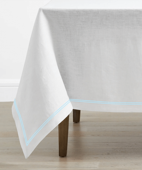Double Embroidery Border Linen Table Cloth