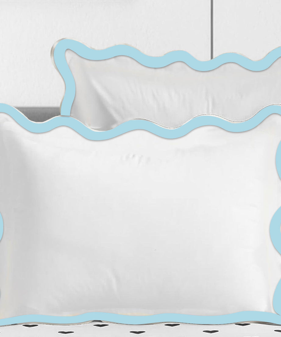 400TC Applique Scalloped Embroidery Cotton Duvet Cover Set