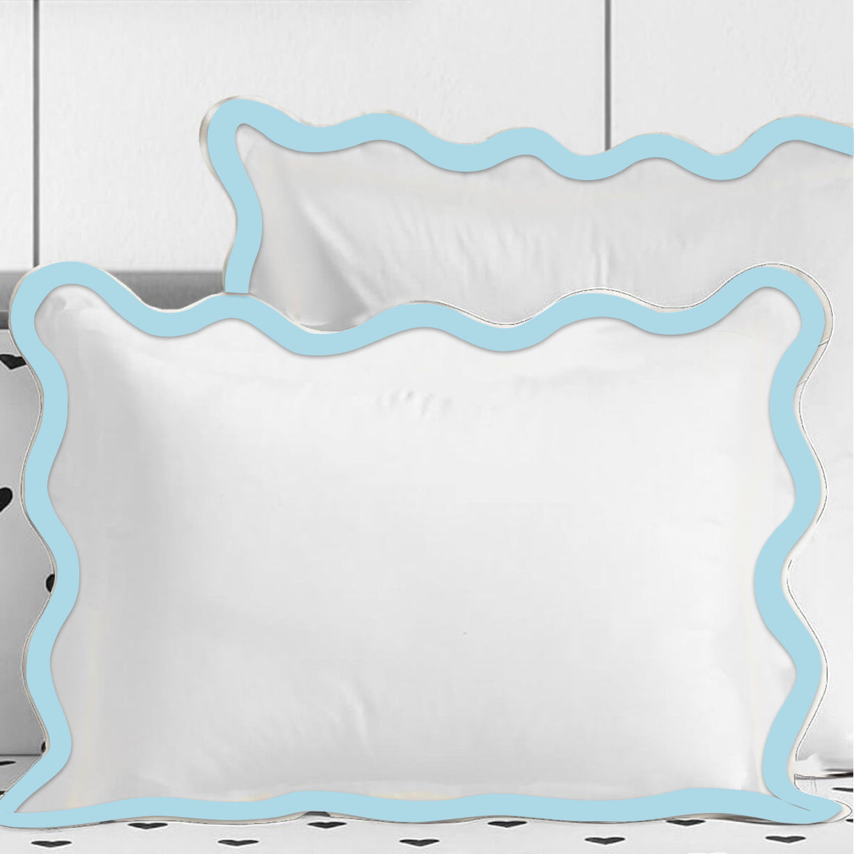 400TC Applique Scalloped Embroidery Cotton Duvet Cover Set