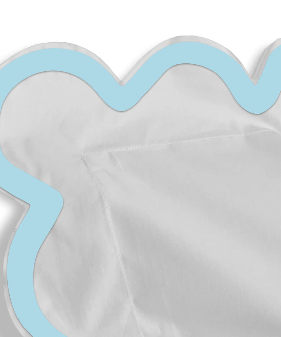 400TC Applique Scalloped Embroidery Cotton Duvet Cover Set