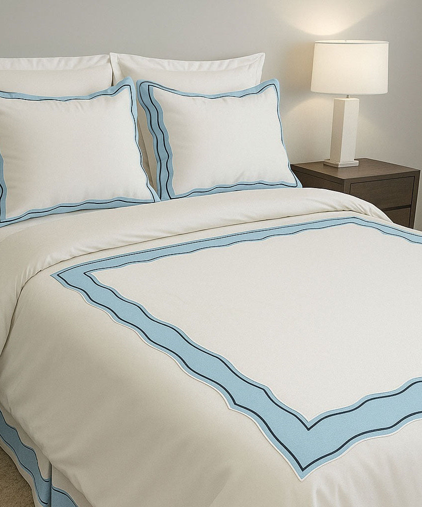 Sagrisa Applique Embroidery Cotton Duvet Cover Set