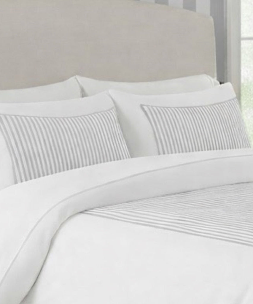 Classic Applique Ticking Stripe Cotton Duvet Cover Set