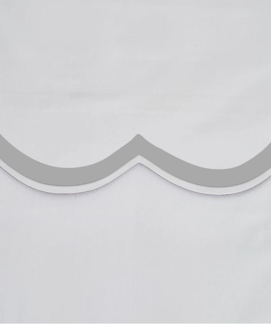 400TC Applique Scalloped Embroidery Cotton Duvet Cover Set