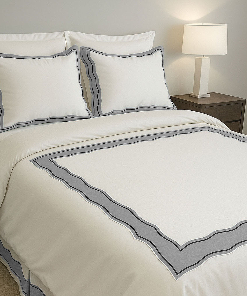 Sagrisa Applique Embroidery Cotton Duvet Cover Set