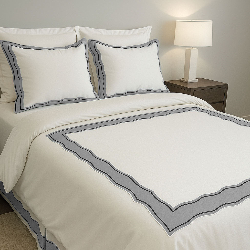 Sagrisa Applique Embroidery Cotton Duvet Cover Set