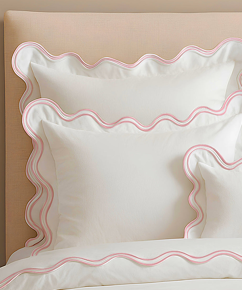 400TC Cotton Sateen Luxurious Double Scalloped Duvet Cover Set
