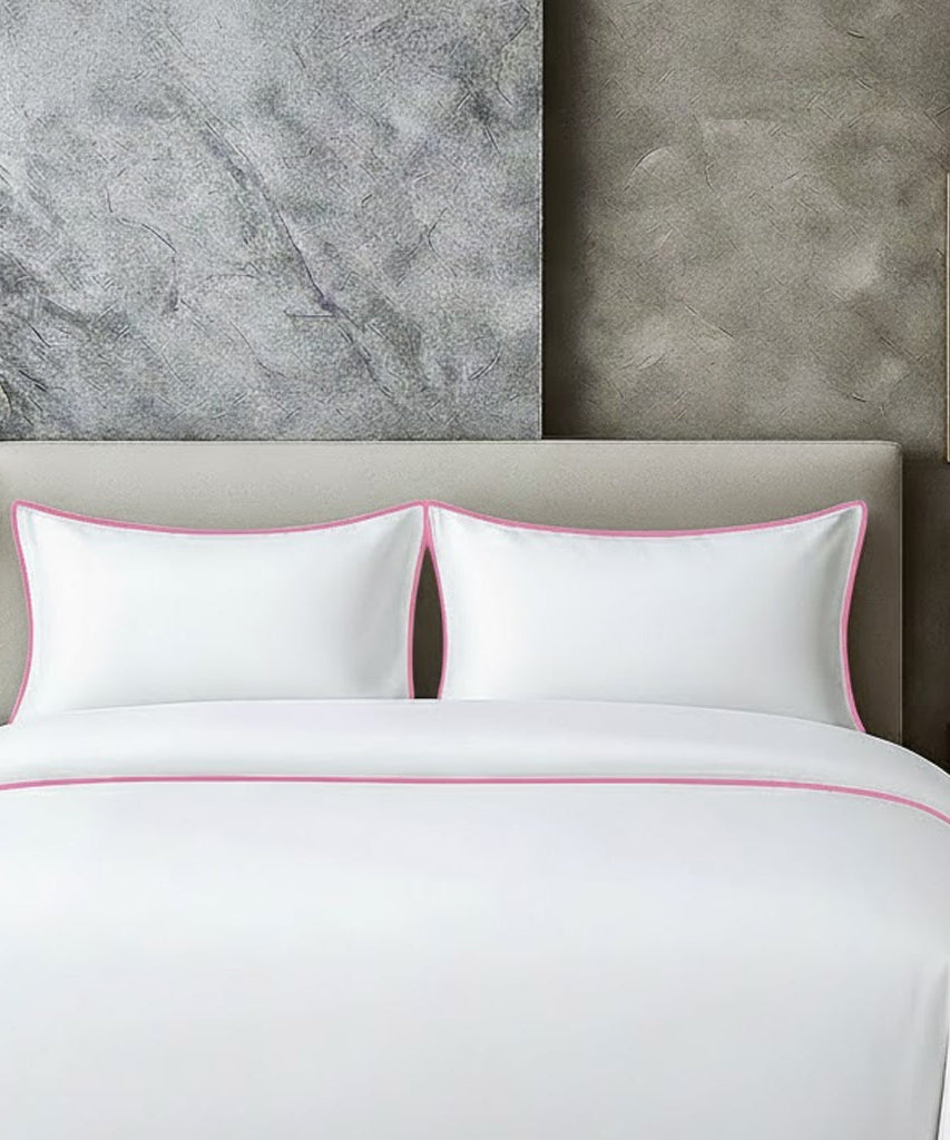 400 TC 100% Tencel Soft Silk Piping Duvet Cover Set