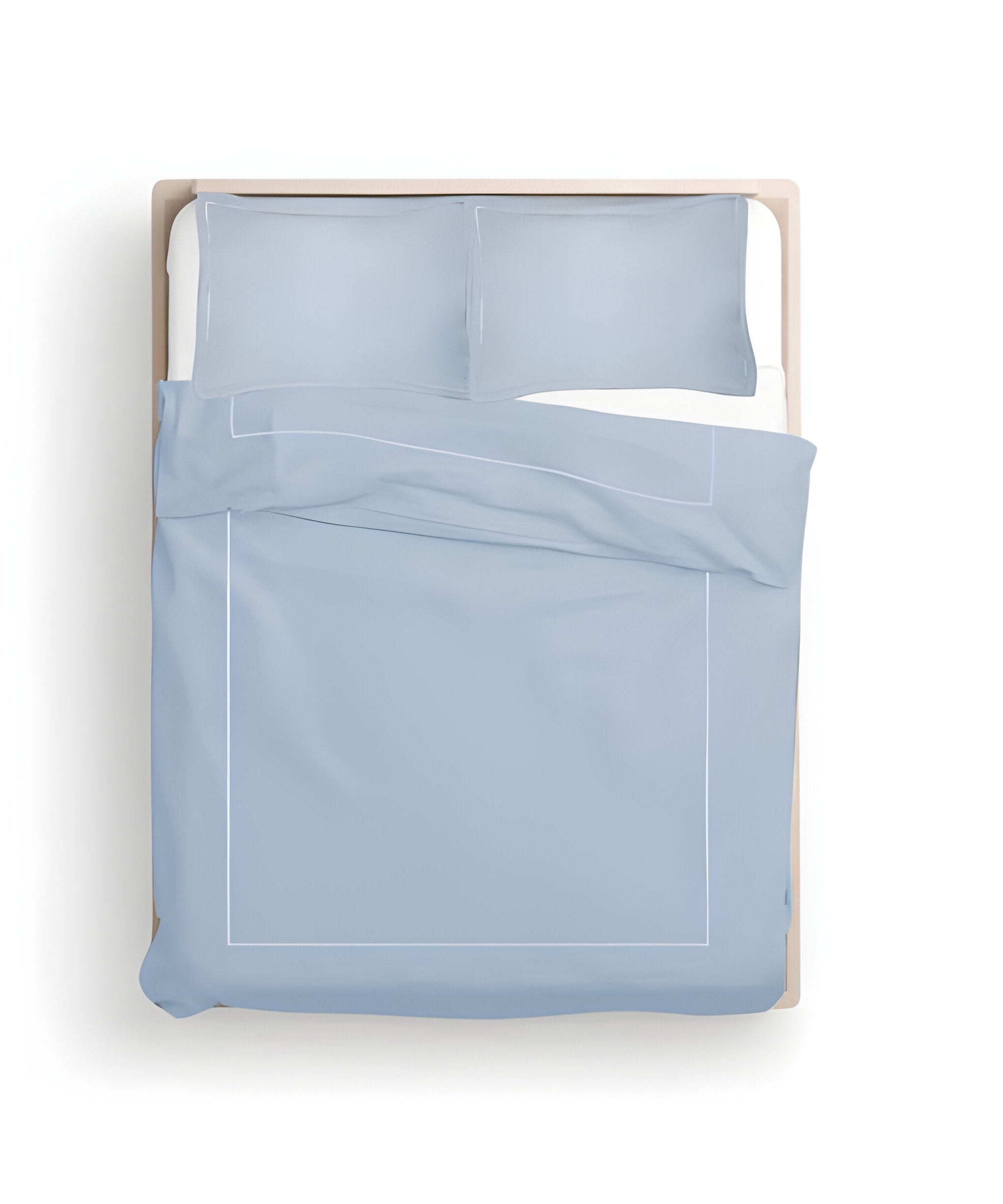 400TC Cotton Luxurious Single Embroidery Sateen Solid Duvet Cover Set