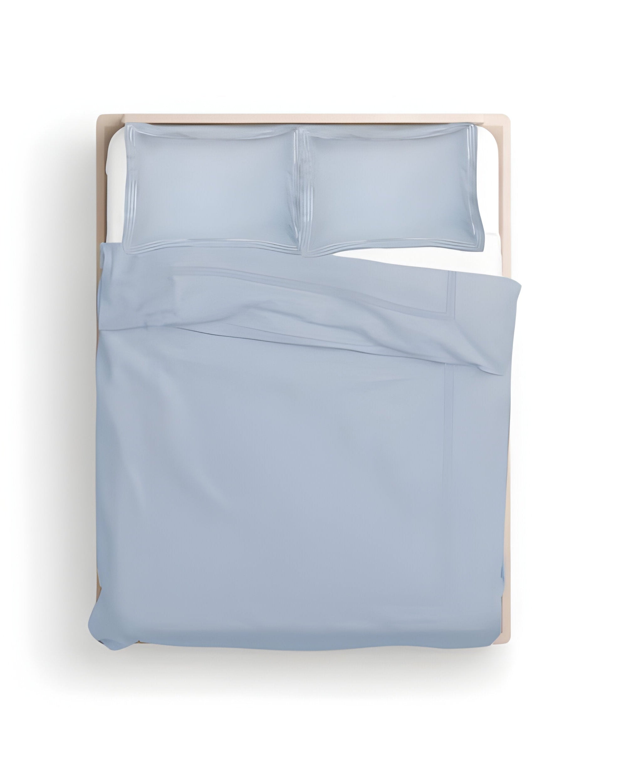 400TC Cotton Luxurious Triple Embroidery Sateen Solid Duvet Cover Set